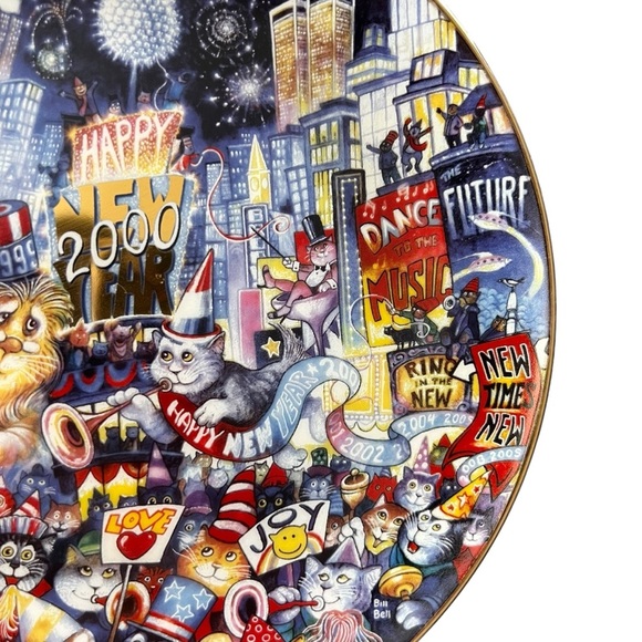 Franklin Mint Heirloom Bill Bell Ring In The Mew Millennium Collector Plate - Picture 3 of 12